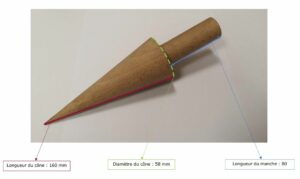 Cône en bois pour gaufrier de cornet - Sofraca