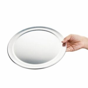 Plat Pizza Professionnel Aluminium Bord Large Diamètre 255 mm - Vogue