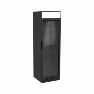 Vitrine Réfrigéré Verticale 373 Litres Avec Porte En Verre, +1°/+10°C - Couleur Noire - Mastro