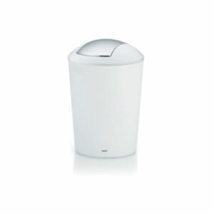 Poubelle Marta blanche 5L pour salle de bain et cuisine