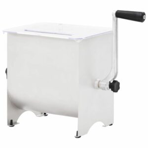 Mélangeur de viande manuel en acier inoxydable avec couvercle transparent - Capacité 5 kg