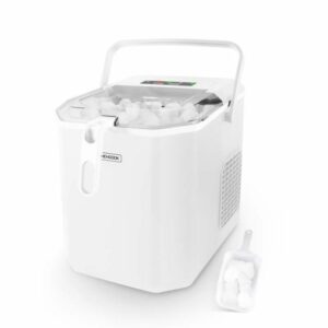Machine à Glaçons Blanche Kitchencook CUBEO_WHITE - Compacte, Performante, 2 Tailles de Glaçons, Design Soigné