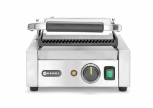 Grill de contact - modèle simple dessus et dessous rainurés 230V/1800W - Hendi