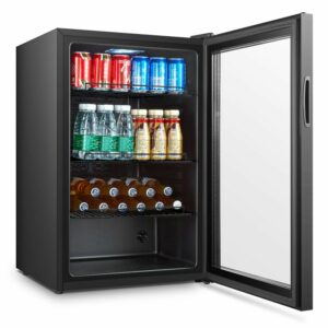 Arrière Bar Réfrigéré Vitré Noir - 115 Litres - Combisteel