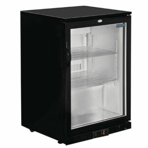 Arrière Bar Noir Porte Pivotante Vitrée Série G - 138 L - Polar