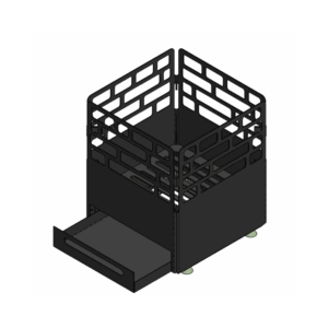 Brasero Cube en Acier 500 x 500 mm - Brasero Artisan