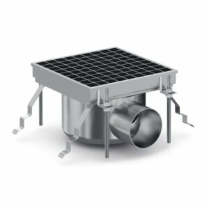 Caniveau de Sol pour Cuisine Professionnelle 300 - Sortie Horizontale - Combisteel