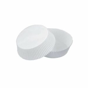 Caissette papier de cuisson ronde blanche siliconée Ø43mm H32 mm, 100pcs