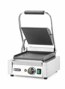 Grill de contact - modèle simple dessus rainuré et dessous lisse 230V/1800W - Hendi