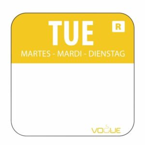 Etiquettes Alimentaires Code Couleur Jaune Mardi 24 mm