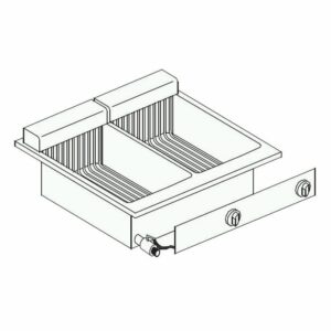 Friteuse Encastrable Drop-In 7,25 kW - 1 ou 2 Cuves 10 L - Combisteel
