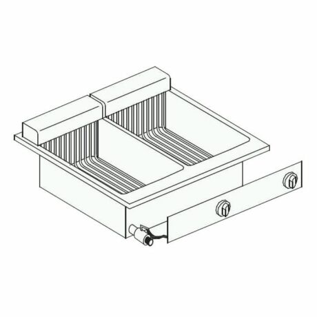 Friteuse Encastrable Drop-In 7,25 kW - 1 ou 2 Cuves 10 L - Combisteel